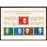 Alemanha Bundespost 1959 Compositores 37.083 Novo