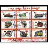 Locomotivas Ruanda 2009 Conjunto com 9 selos 37.164 Carimbo CTO