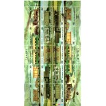 Locomotivas Indonésia 1998 Folha com 20 selos novos com goma 37.168
