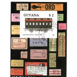 Locomotivas Guiana 1988 - 37.177 Carimbo CTO com goma