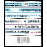 Locomotivas Canadá Série 3 selos 2004 Mint 37.202