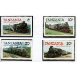 Locomotivas Tanzânia 1985 Conjunto Mint 37.216