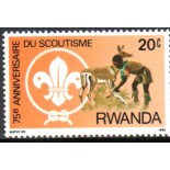 Escotismo Ruanda 1983 75º Aniversário do Escotismo 20c - 37.242 Mint