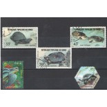 DIVERSOS PAÍSES CARIMBADOS (05 VALORES)  6545