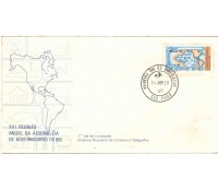 FDC194  ANO 1980  GOVERNADORES DO BID  - MANCHAS ESCURAS 7047   CARIMBO  Ba