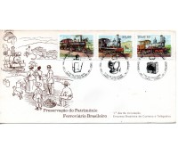 FDC/289/93   LOCOMOTIVAS, CONTÉM MANCHAS 7312