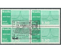 1960 Quadra C449 com carimbo comemorativo, com goma,8887