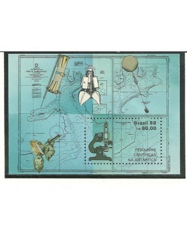 B74 Pesquisas científicas na Antártica 1988  Mint  882