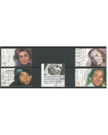 ALEMANHA 5 SELOS CARIMBADOS PERSONALIDADES  9722