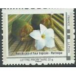 FRANÇA ( MARTINIQUE) COCO E FLOR  MINT AUTROADESIVO SEM GOMA  9761