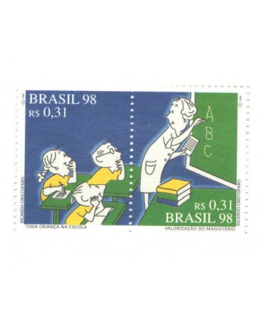 C2076/2077 Criança na escola -  CONJUNTO - Mint