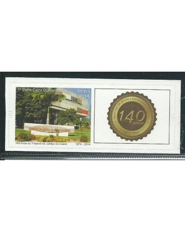 2014 TRIBUNAL DE JUSTIÇA DO CEARÁ 140 ANOS 10.134 autoadesivo mint