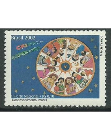 C2476 CRIANÇA ESPERANÇA - GLOBO 2002 -  10.587 Mint