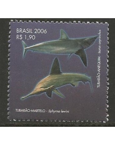 C2668 TUBARÕES DO LITORAL BRASILEIRO 2006 MARTELO, DO BLOCO 144 - 10.815 Mint