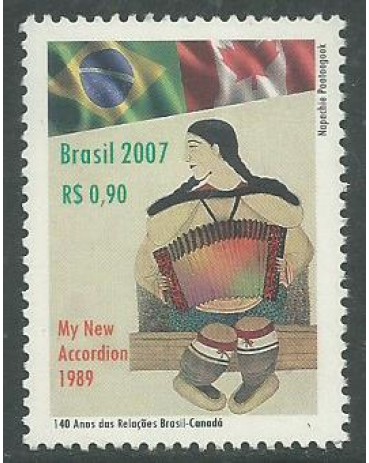 C2694 BRASIL/CANADÁ 140 ANOS - 2007 - 10.871 Mint