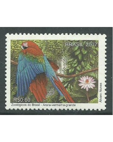 C2717 ZOOLÓGICOS, ARARA-VERMELHA 2007 - 10.887  Mint