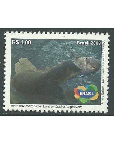 C2765 ANIMAIS AMAZÔNICOS - LONTRA 2008 - 10.995 Mint