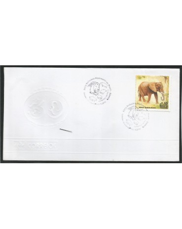 373d2010 SELO 3058 ZÂMBIA-ELEFANTE AFRICANO 11.153