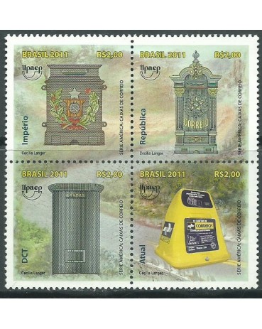 C3133/3136  UPAEP 2011 CAIXAS DE CORREIO 11.167 Mint