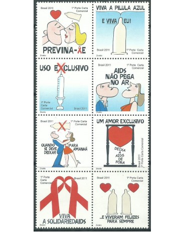 C3158/3165 CAMPANHA DE PREVENÇÃO DA AIDS 2011 - 11.206 Mint