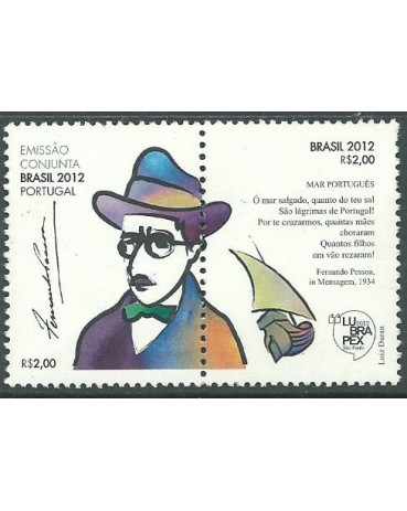 C3227/3228 SE-TENANT FERNANDO PESSOA 2012 - 11.369 Mint