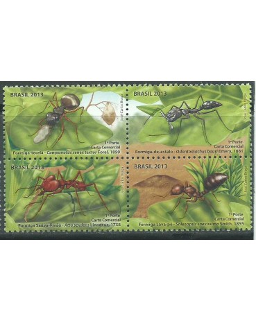 C3280 FORMIGAS DO BRASIL 2013 - 11.401 A posição dos selos Poderão ser outra - Mint