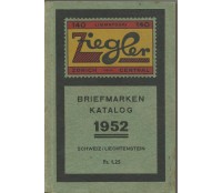 Suíça 1952 CATÁLOGO  "ZIEGLER" 1952  USADO, EM ÓTIMO ESTADO  11.492