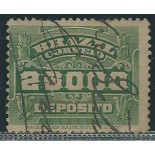 D-05 DEPÓSITO CIFRA HORIZONTAL 2$000 RÉIS, VERDE 11.716 CARIMBADO