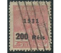 R352 VOVÓ RECARGA PRETA  200/300 RÉIS FILIGRANA "  J " 11.759 CARIMBADO, o carimbo poderá ser outro