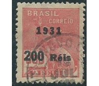 R352 VOVÓ SOBRECARGA PRETA 200/300 RÉIS  FILIGRANA " J " 11.760 CARIMBADO o carimbo poderá ser outro