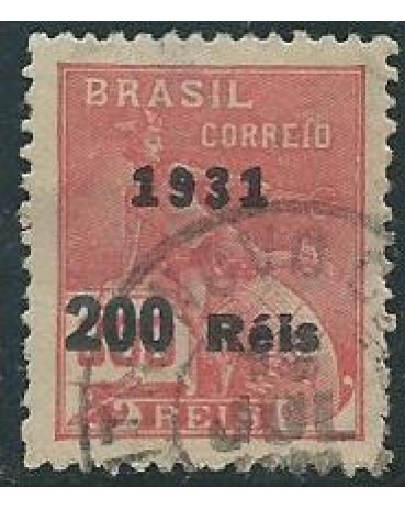 R352 VOVÓ SOBRECARGA PRETA 200/300 RÉIS  FILIGRANA " J " 11.760 CARIMBADO o carimbo poderá ser outro