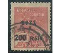 R352 VOVÓ SOBRECARGA PRETA 200/300 RÉIS FILIGRANA  " J " 11.761 CARIMBADO o carimbo poderá ser outro