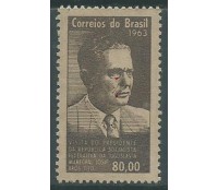 C497 VISITA DO MARECHAL JOSIP BROZ TITO PRESIDENTE DA IUGOSLÁVIA 1963  MINT 11.981