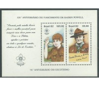Escotismo Brasil 125º Aniversário do Nascimento de Baden Powell  -  Mint  12.105