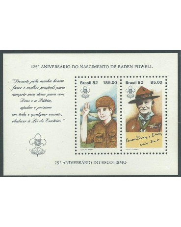 Escotismo Brasil 125º Aniversário do Nascimento de Baden Powell  -  Mint  12.105