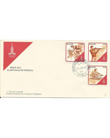 Fdc 202/1980 Olimpíadas de Moscou - Carimbos BA /SP/CE  12.192