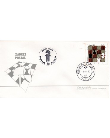 Fdc 213/1980 Xadrez Postal, Carimbo de /BA 12.200