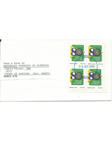 197/2003 Circulado, 80 Anos do Rotary no Brasil . com Quadra de Selos 12.208