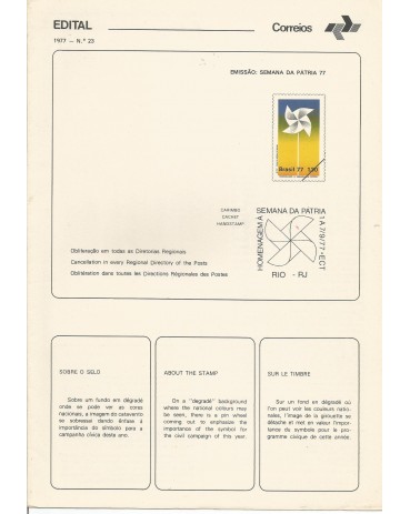 1977 Edital 23 Semana da Pátria 12.278a