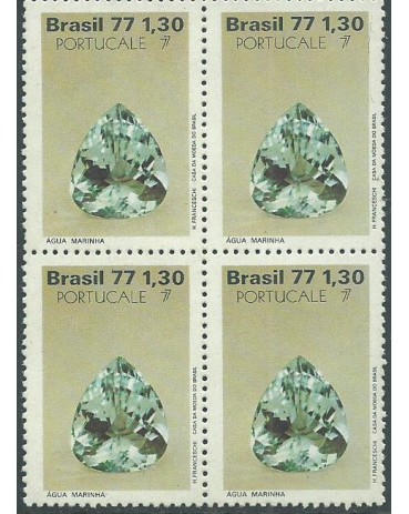1977 Quadra C1018 Pedras Preciosas - Água Marinha - Mint 12.252a