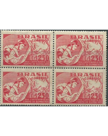 1956 C378 100 Anos do Corpo de Bombeiros do R. de Janeiro -1956 - 12.327 Mint