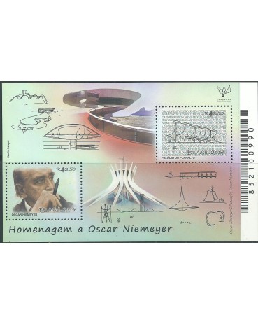 B182 Homenagem a Oscar Niemeyer ,Mint 12.378 