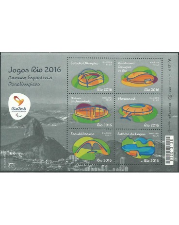 B193 Jogos Rio 2016 Arenas Esportivas Paralímpicas, Mint 12.385 