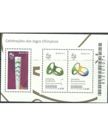 B194 Celebrações dos Jogos Olímpicos Rio 2016 Mint 12.386 