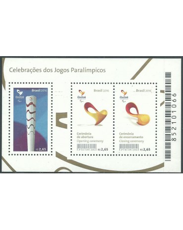 B195 Celebrações dos Jogos Paralímpicos Rio 2016 Mint 12.387