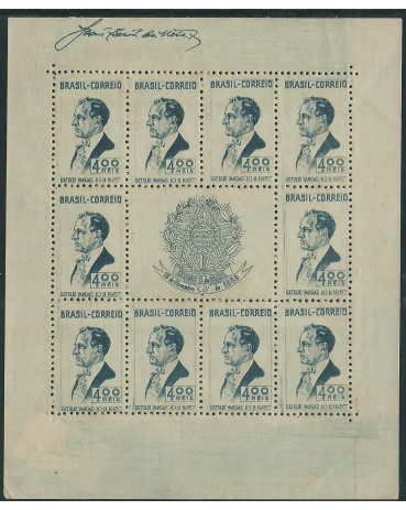Bloco 1939 -  3V tipo 5 Aniversário do "Estado Novo" algumas manchas de ferrugem 12.587