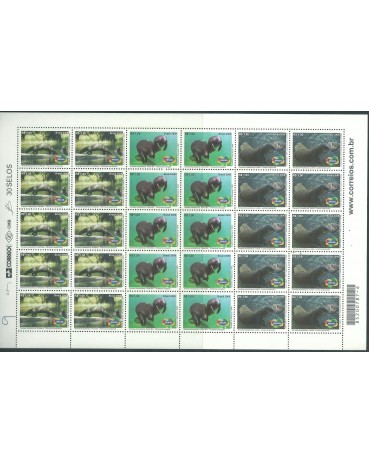 2008 Folha Animais Amazônicos 12.796 Mint - tem dois furos de grampeador na aba superior