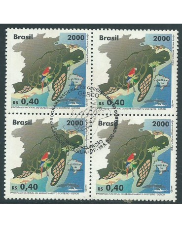 Brasil Quadra C2276 13.043 carimbada