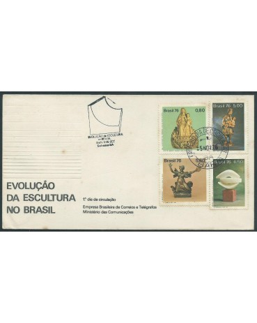 Fdc 108/1976 Escultura no Brasil - Pontos de Ferrugem 14.098
