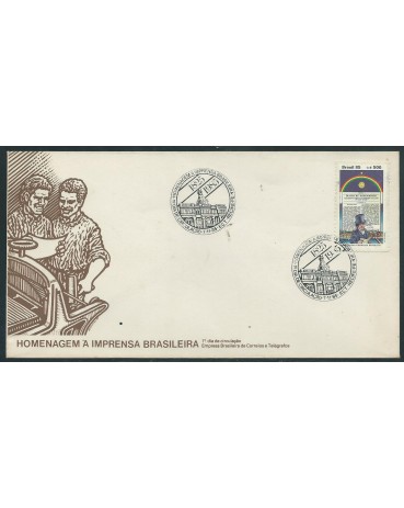 Fdc 382/1985 Imprensa Brasileira , Carimbo Recife - PE 14.102